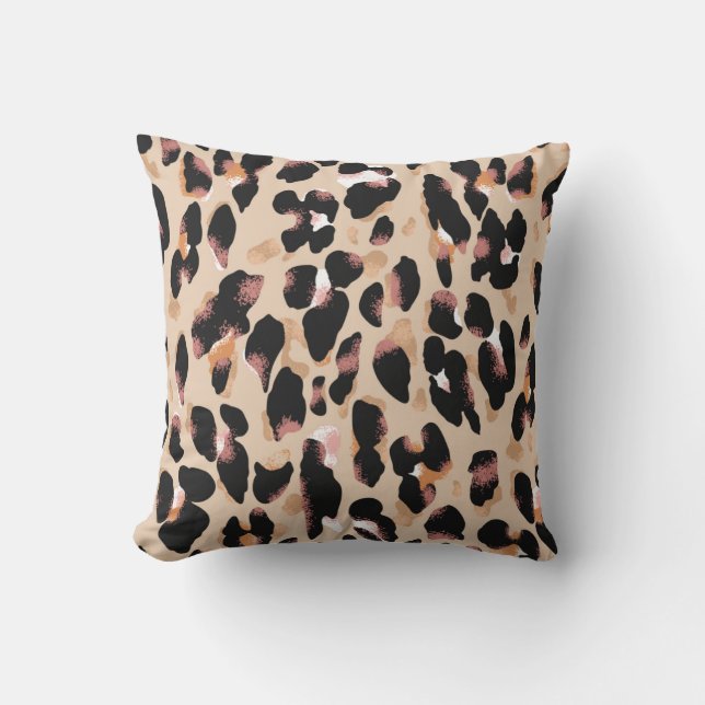 Almofada Padrão sem falhas de impressão leopardo (Frente)