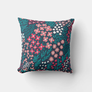 Almofada Padrão sem soldadura de flores de vindima. Sem fim