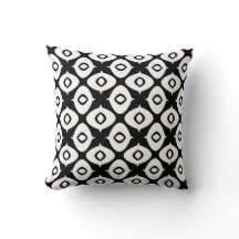 Padrão Simétrico de Arabesco Preto e Branco Ousado