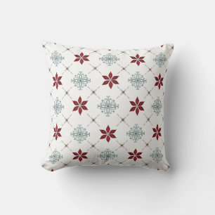Almofada Padrão Simples Moderno Vermelho Azul