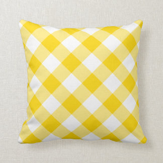 Almofada Padrão Sunny Yellow Gingham