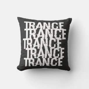 Almofada Padrão Tipográfico Trance