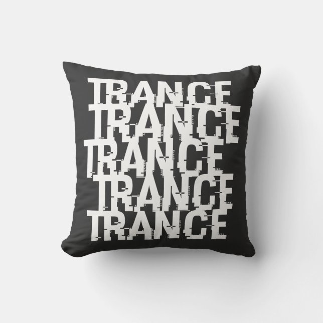 Almofada Padrão Tipográfico Trance (Frente)