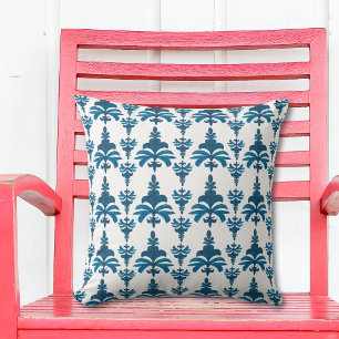 Almofada Padrão Toile Francês Azul
