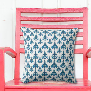 Almofada Padrão Toile Francês Azul