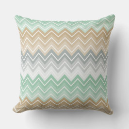 Almofada Padrão Tranquil Mint Chevron Zigzag