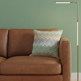 Almofada Padrão Tranquil Mint Chevron Zigzag