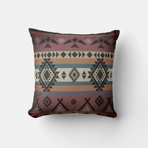 Almofada Padrão Tribal Nativo Americano do Sudoeste
