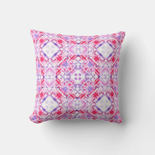 Almofada Padrão tribal perfeito. Água granulada pintada à m