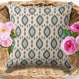 Almofada Padrão tribal Trendy Brown e lacaio