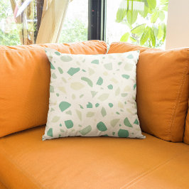 Almofada Padrão verde do terrazzo