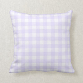 Almofada Padrão Verificado de Gingham Básico de Lavanda Pál