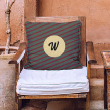 padrão vermelho e verde riscado monograma