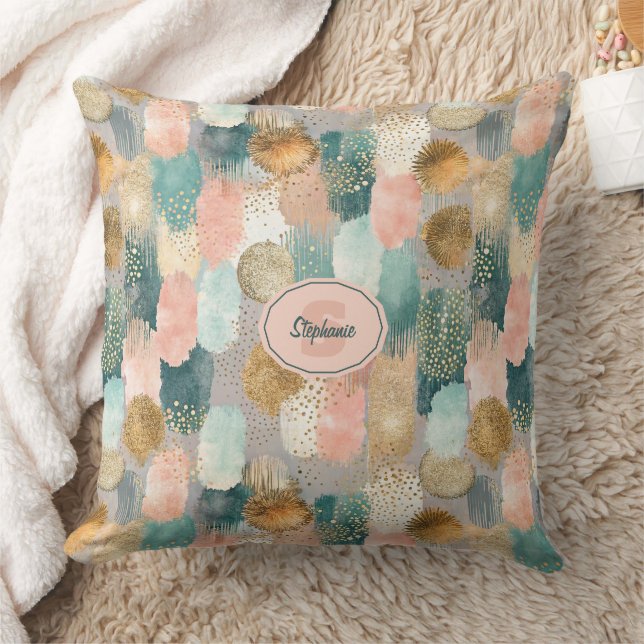 Almofada Padrão Vertical Vibrante de Traço (2) (Cobertor)