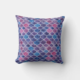 Almofada Padrão violeta de aquarela sem costura