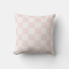 Almofada Padrão Xadrez Rosa da Moda