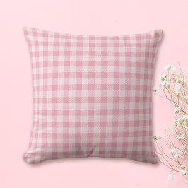 Almofada Padrão Xadrez Rosa Gingham Feminino Xadrez Quadric