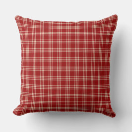 Almofada Padrão xadrez vermelho