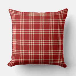 Almofada Padrão xadrez vermelho