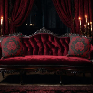 Almofada Padrão Xadrez Vermelho e Preto