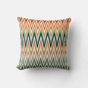 Almofada Padrão Zigzag Multicolor