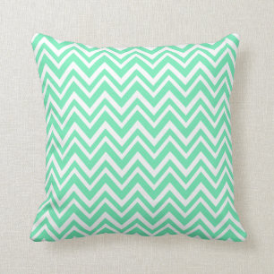 Almofada Padrão Zigzgag Verde da Seafoam Mint