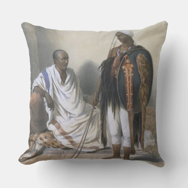 Almofada Padre e guerreiro Abyssinian, ilustração de ' (Frente)