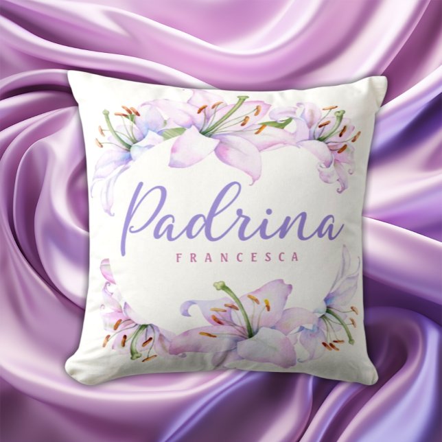 Almofada Padrina Lillies - Dont Personalizado de Madrinha (Criador carregado)