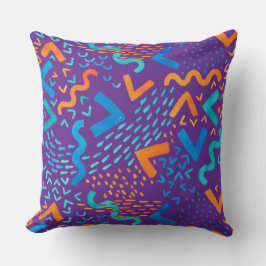 Almofada Padrões abstratos brilhantes da aguarela da onda