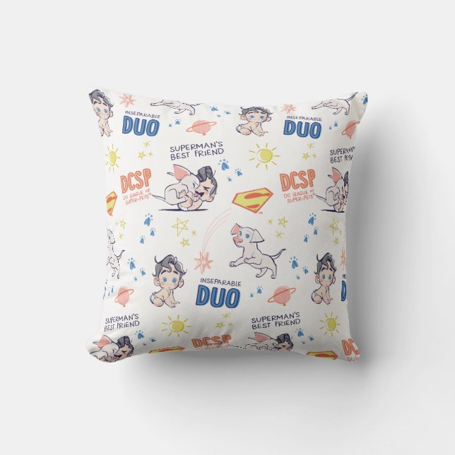 Almofada Padrões Baby Krypto e Superman (Frente)