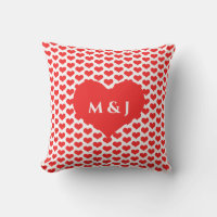 Padrões de Coração Vermelho Monogramas do Dia dos 