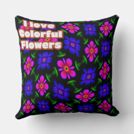 Almofada Padrões de flores rosa adoráveis