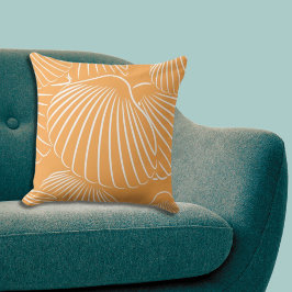 Almofada Padrões de Forno Laranja e Borda Branca