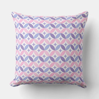 Almofada Padrões de Geometria Rosa Roxo Gráfico