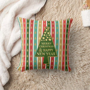 Almofada Padrões de Natal - design de árvore Elegante e Chi