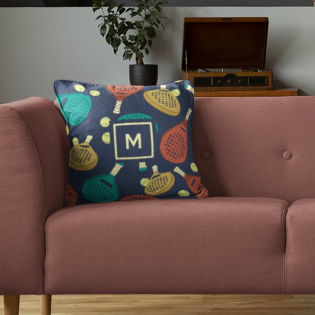 Almofada Padrões de Padel com Padrão Inicial (Criador carregado)