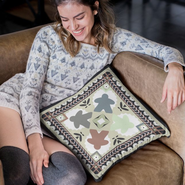 Almofada Padrões para animais de algodão do Pastel Country (Criador carregado)