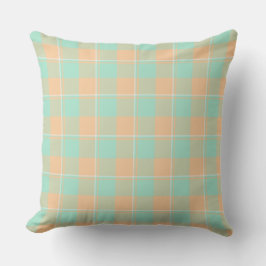 Almofada Padua Green and Corvette Peach Plaid