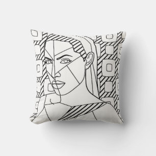 Almofada página de ilustração de arte da linha abstrato da