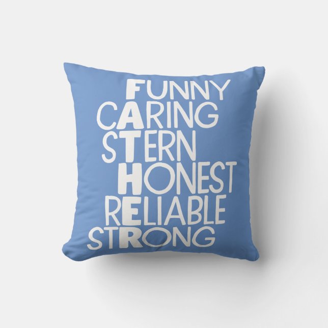 Almofada Pai Atribui a Arte em Palavra Cruzada (Frente)