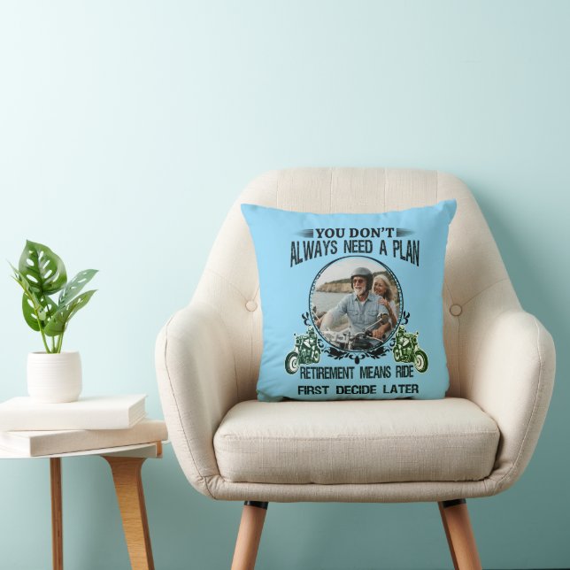 Almofada Pai Ciclista Aposentado Imagem Personalizada (Cadeira)