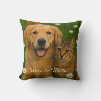 Almofada Pai de Cachorro Pet Amigos Cat Mãe Foto Floral Pre