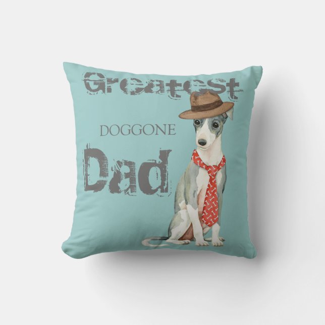 Almofada Pai de Greyhound Italiano (Frente)