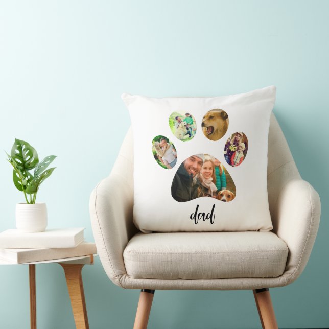 Almofada Pai dia de os pais | Colagem de Fotografias de Imp (Cadeira)