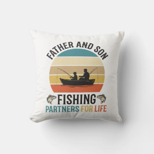 Almofada Pai e Filho Parcerios de Pesca para a Vida Design_