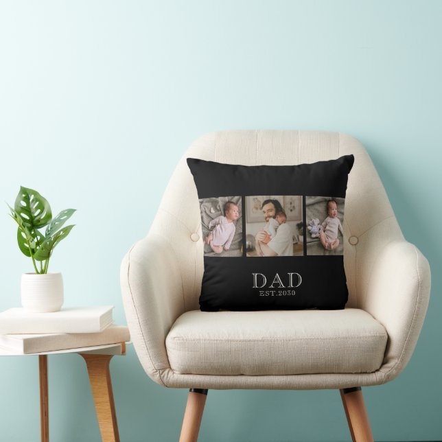 Almofada Pai Fundado 3 Foto Pai Bebê (Cadeira)