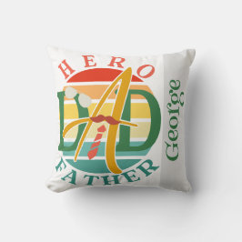 Almofada Pai Hero Fath Sunset Tie, Mustache e óculos de sol