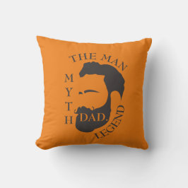 Almofada Pai o homem, o mito, o texto da lenda laranja