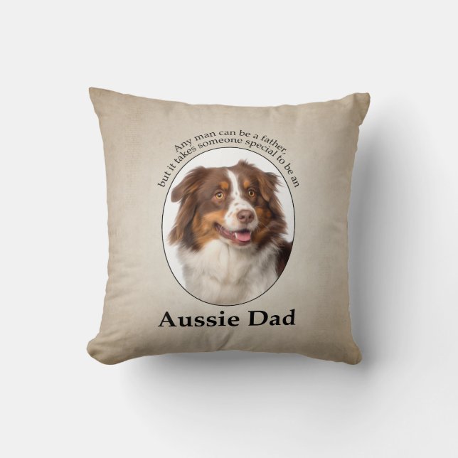 Almofada Pai Red Australian Shepherd (Frente)