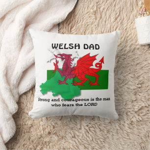 Almofada Pai WELSH Flag do País de Gales